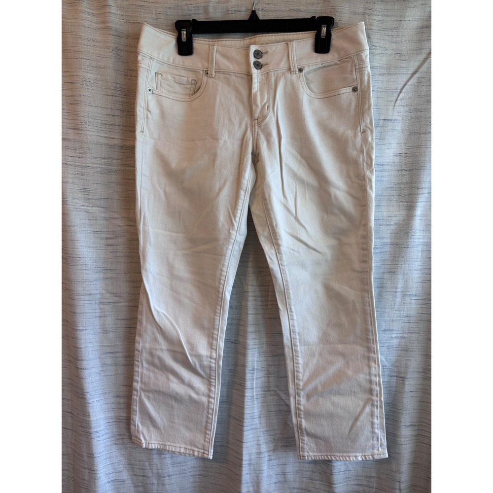 American Eagle Artist Jeans Womens 8 Cream Off White Bootcut Flare Stretch